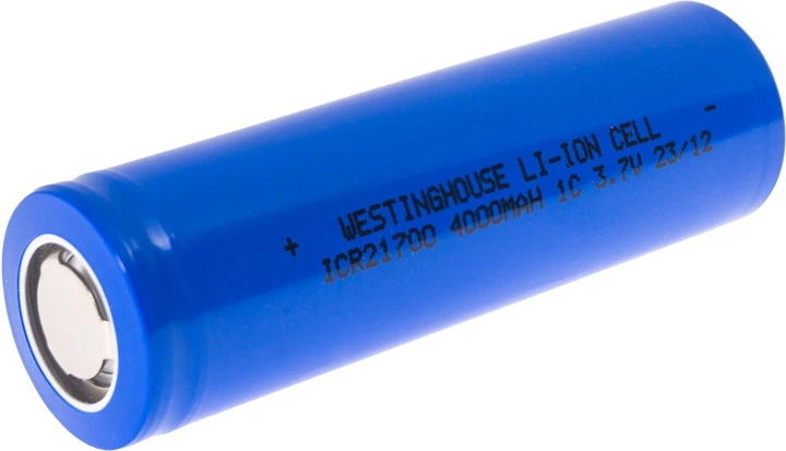 Акумулятор Westinghouse ICR21700 4000 mAh 3.7V Li-ion без плати захисту Flat Top фото 2