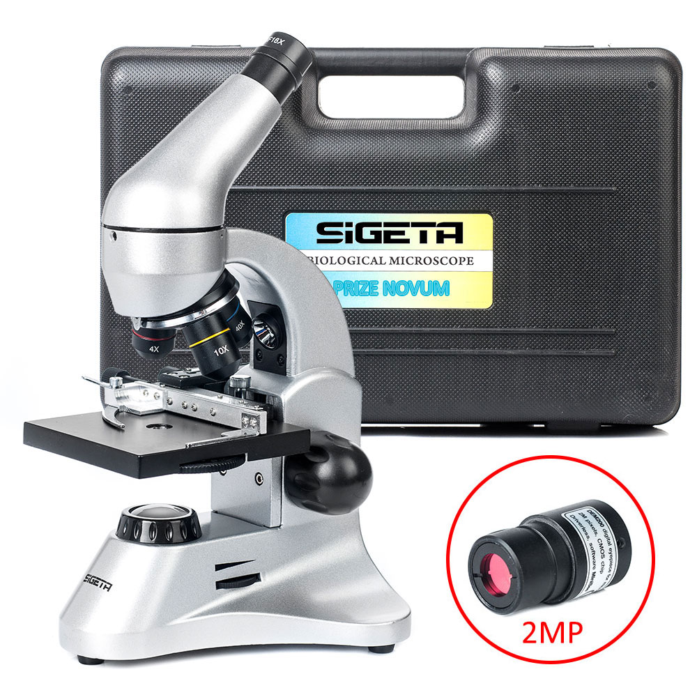 Мікроскоп SIGETA PRIZE NOVUM 20x-1280x з камерою 2Mp (в кейсі) фото 1