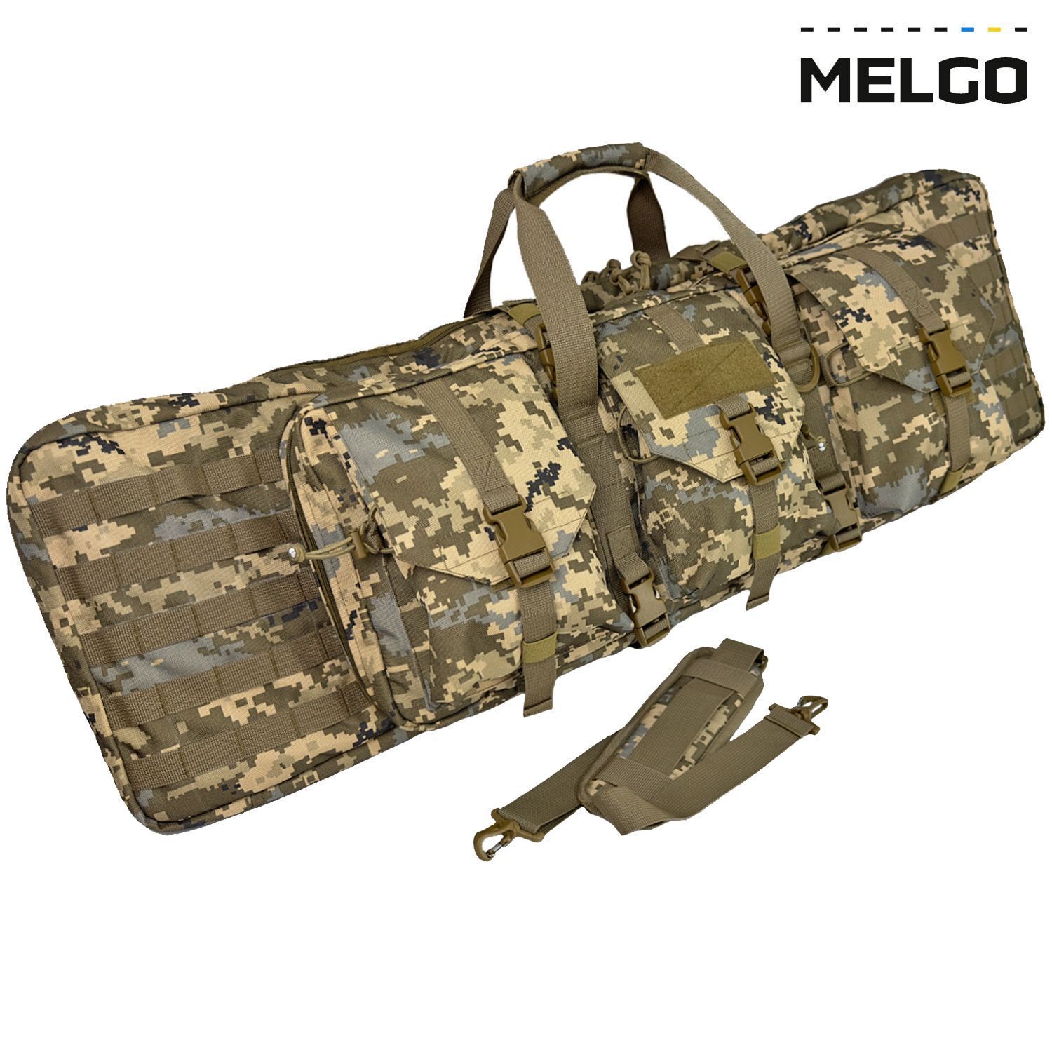 Сумка чохол для зброї 102 * 30 * 10 см MELGO, Піксель, Polycordura 900 D PU фото 5