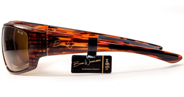 Очки поляризационные защитные 2в1 BluWater Babe Winkelman  Polarized (brown) коричневые фото 4